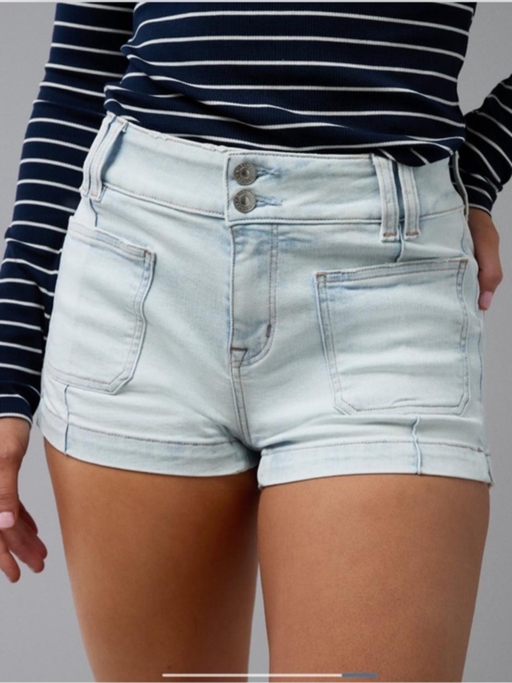 NWT AE High Rise Next Level Stretch Shortie Shorts